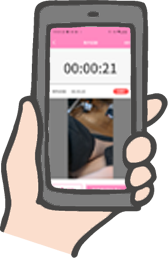 スマートフォンで動画撮影をしているイラスト