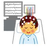 脳波検査のイラスト